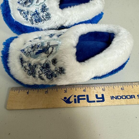 Toddler Clog Slippers Delft Blue Windmill Kids Warm Holland Netherlands Non Slip - Picture 5 of 6